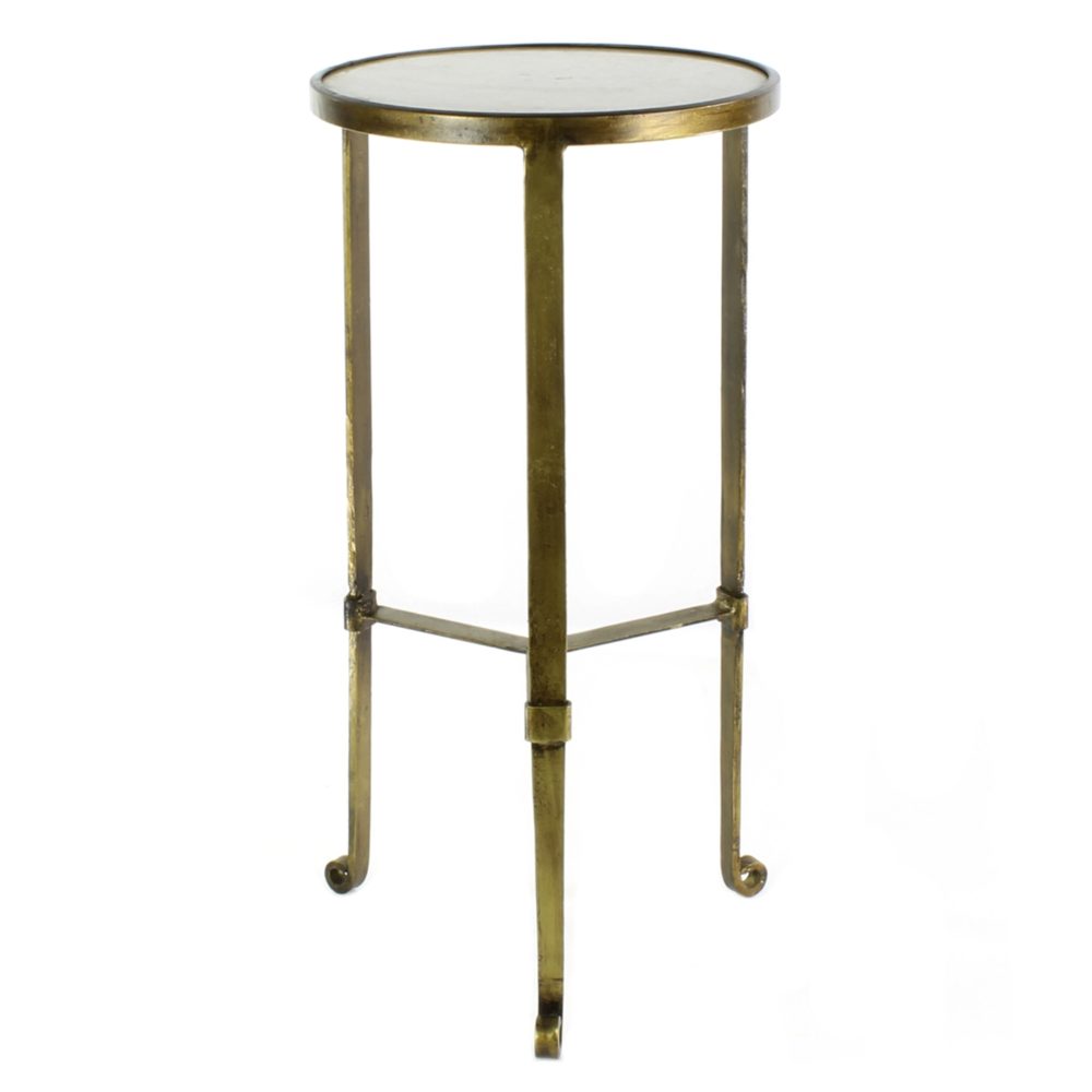 Savoy Antique Brass with White Marble Side Table - Image 2