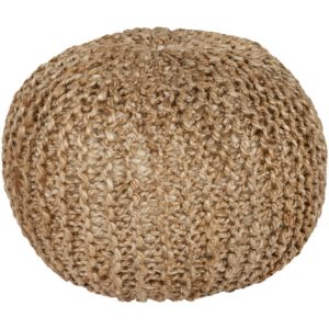 Beige Bermuda Pouf by Livabliss