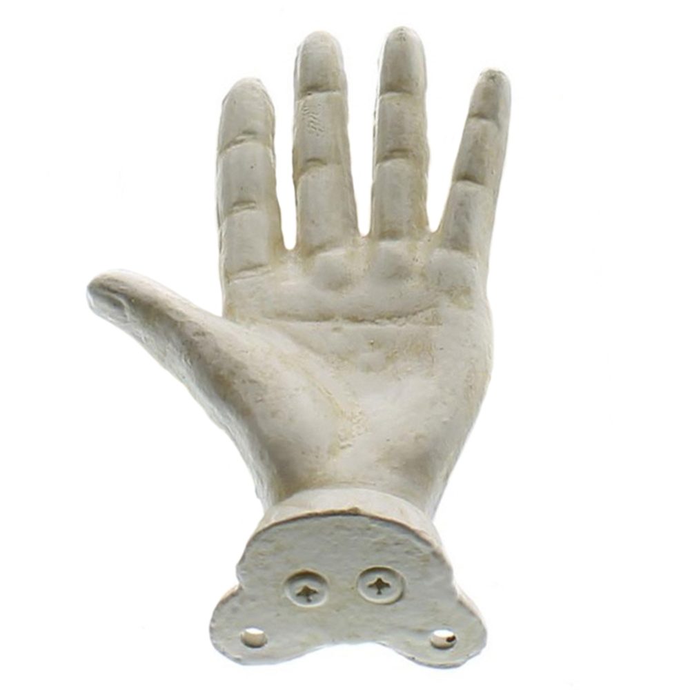 Antique White Wall Mounted Cast Iron Open Left Hand