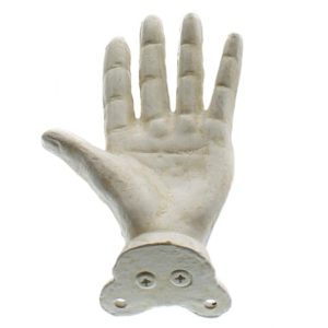 Antique White Wall Mounted Cast Iron Open Left Hand