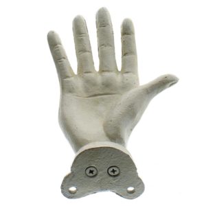 Antique White Wall Mounted Cast Iron Open Right  Hand