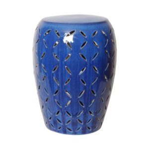 Blue Lattice Garden Stool