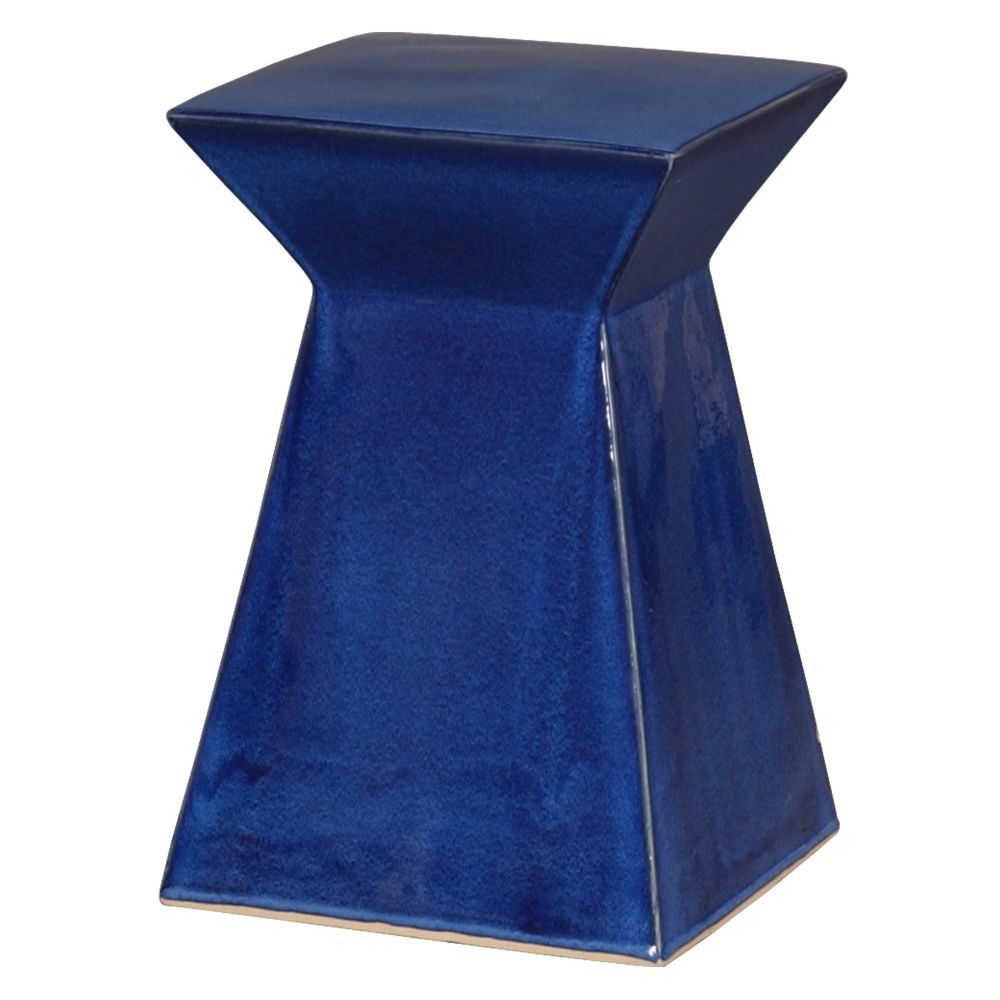 Blue Upright Garden Stool Seven Colonial