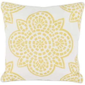 Gold and Ivory Outdoor Hemma Pillow by Livabliss