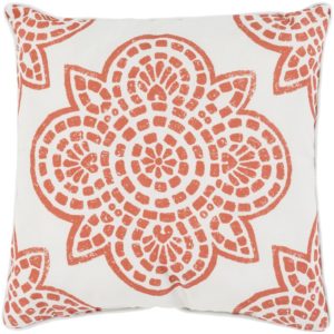 Rust and Ivory Outdoor Hemma Pillow by Livabliss