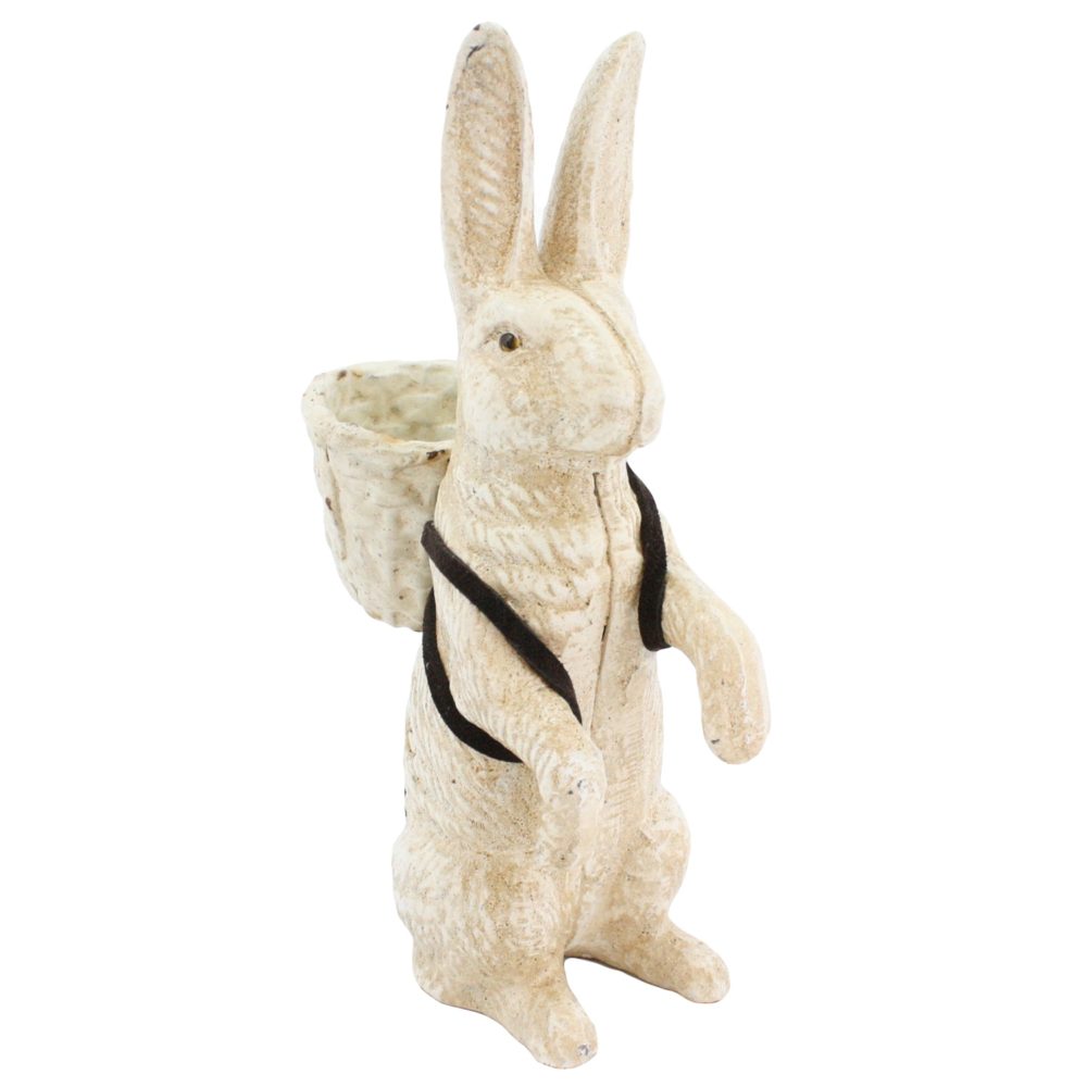 Antique White Cast Iron Rabbit by HomArt - Image 2