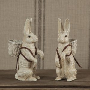 Antique White Cast Iron Rabbit by HomArt