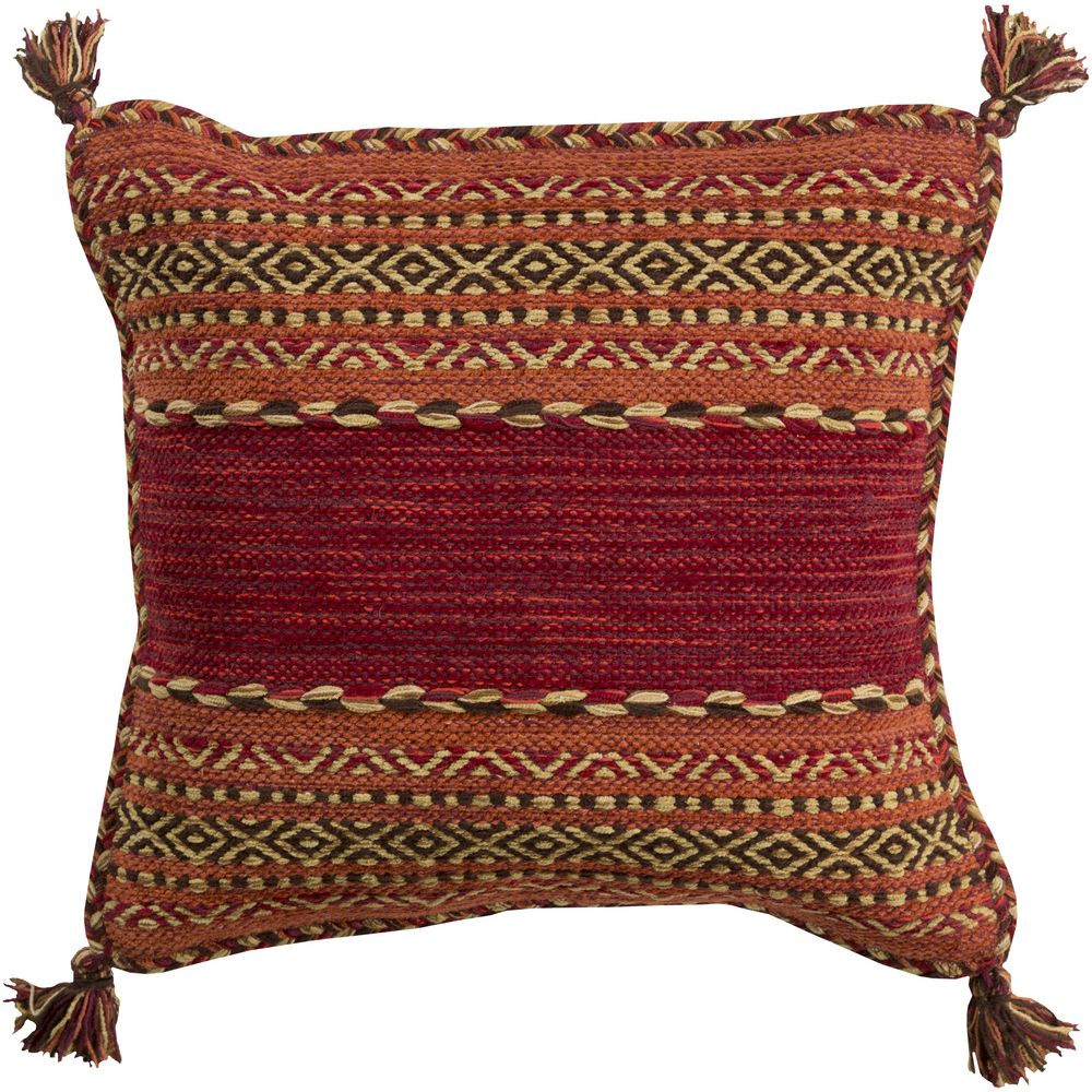 Rust and Gold Trenza Pillow by Livabliss
