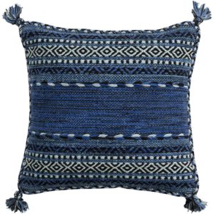 Cobalt and Navy Trenza Pillow by Livabliss