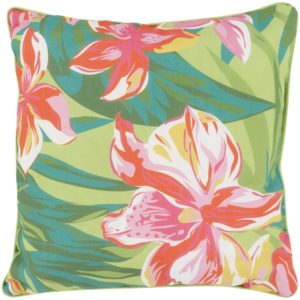 Hot Pink and Kelly Green Ulani Outdoor Pillow by Livabliss