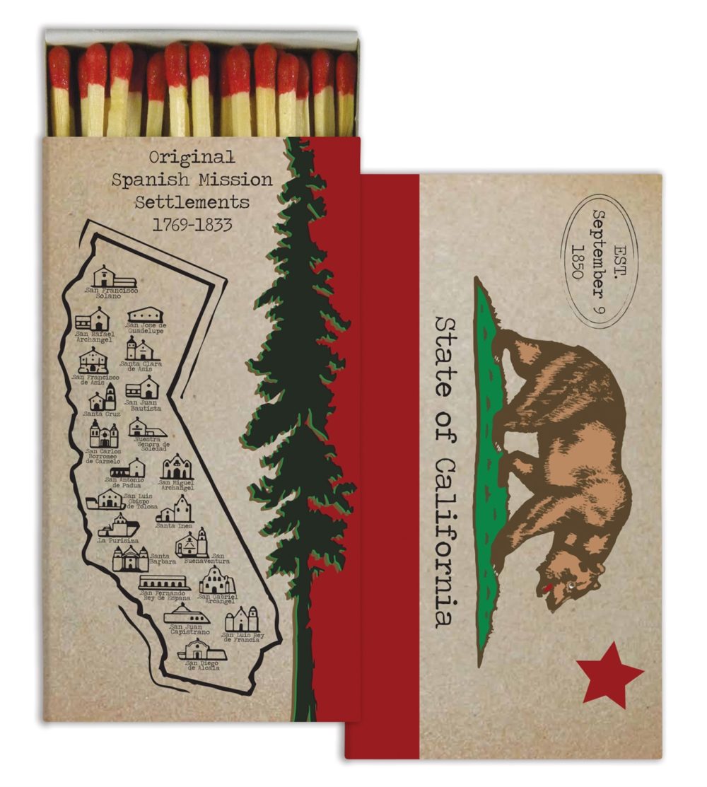 California Matches Set of 6 Boxes by HomArt
