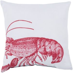 Poppy and Sky Blue Rain Outdoor Pillow