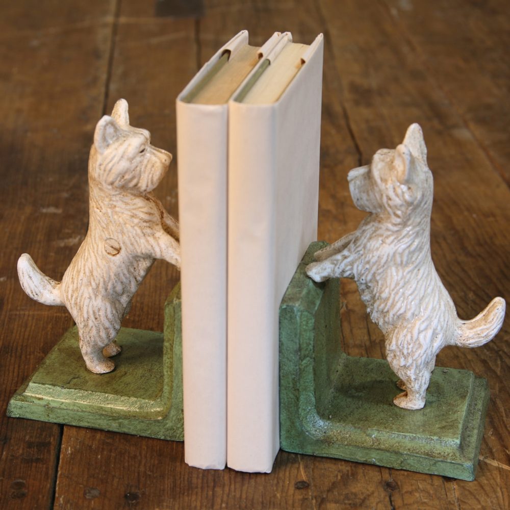 White Cast Iron Standing Westie Bookend by HomArt - Image 3