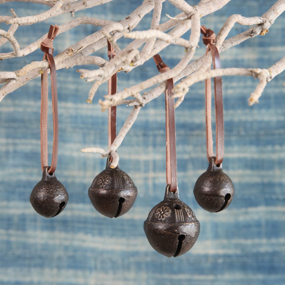 Small Brass Bells Set of 4 by HomArt