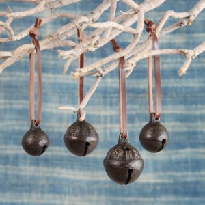 Large Brass Bells Set of 4 by HomArt