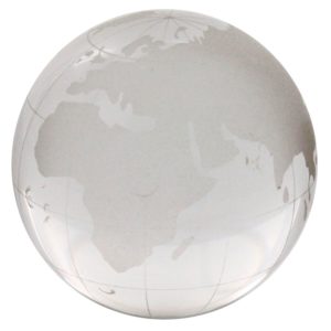 Large Clear-Etched Glass Globe Set of 2 by HomArt