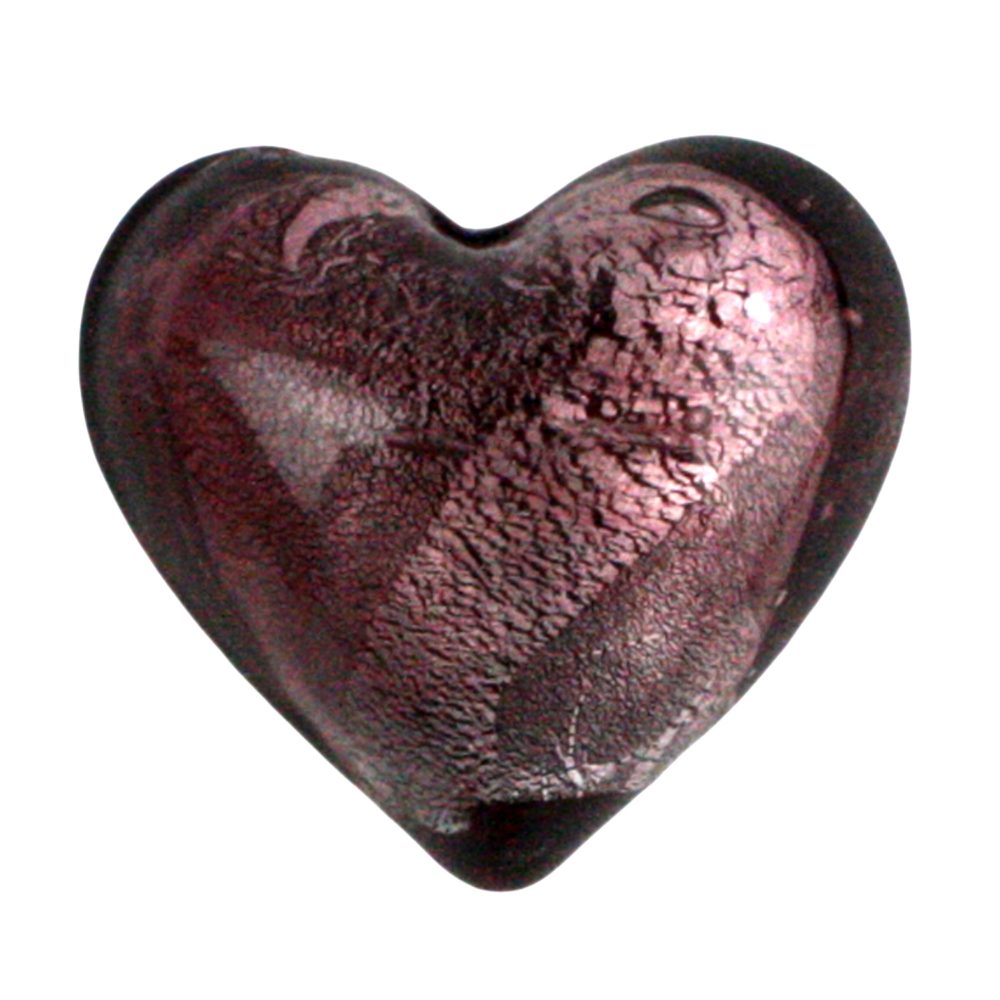 Pink Venetian Glass Heart Set of 10 by HomArt - Image 4