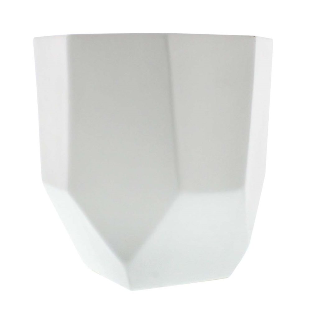 Large Matte White Lund Ceramic Vase by HomArt - Image 3