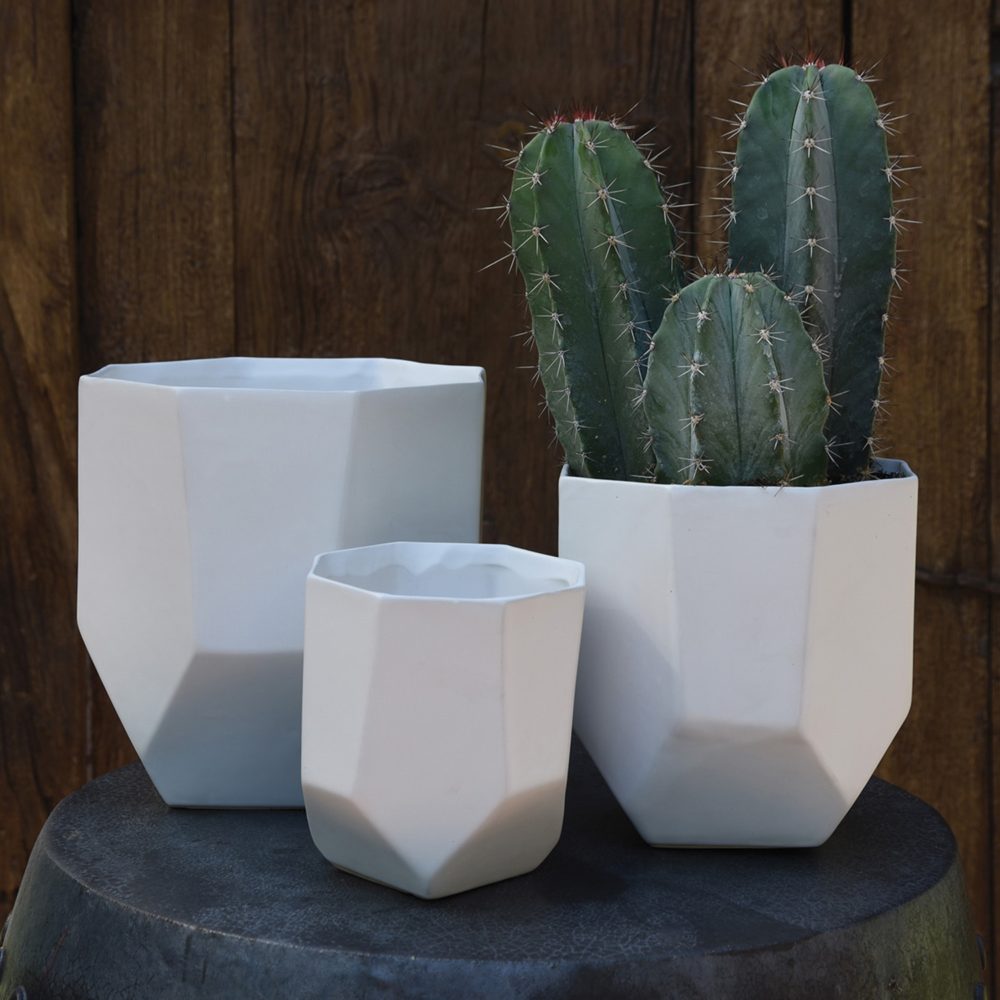 Large Matte White Lund Ceramic Vase by HomArt - Image 2