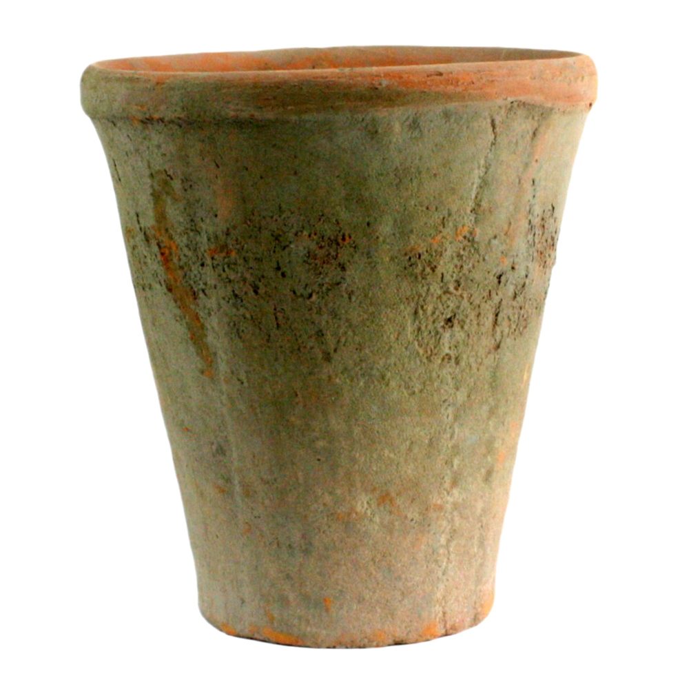 Grande Antique Red Rustic Terra Cotta Rose Pot by HomArt