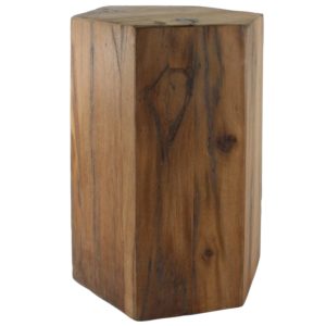 Large Natural Hexagonal Wood Block by HomArt