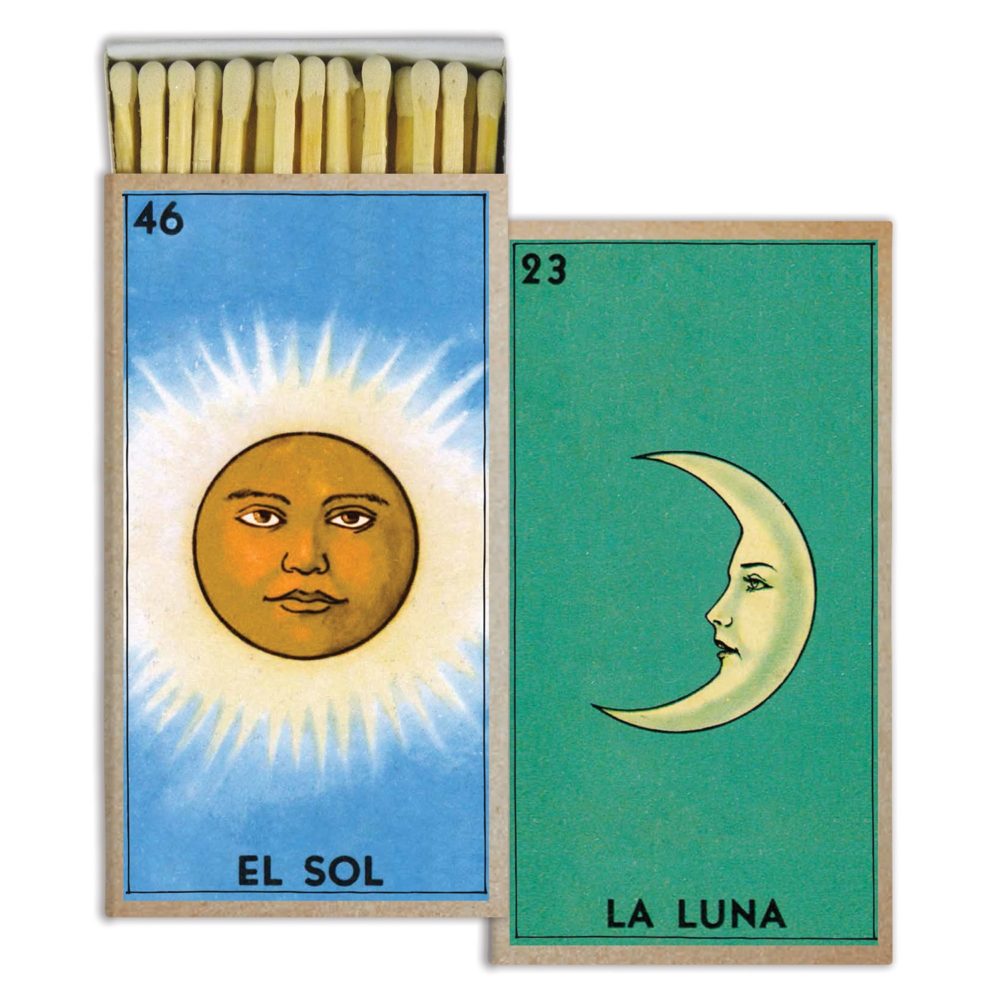 El Sol and La Luna Matches Set of 6 Boxes by HomArt