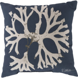 Navy and Beige Rain Outdoor Pillow by Livabliss