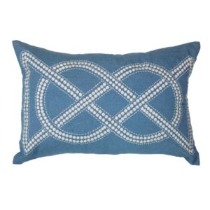 Chain Lake Lumbar Pillow by Bandhini Homewear Design