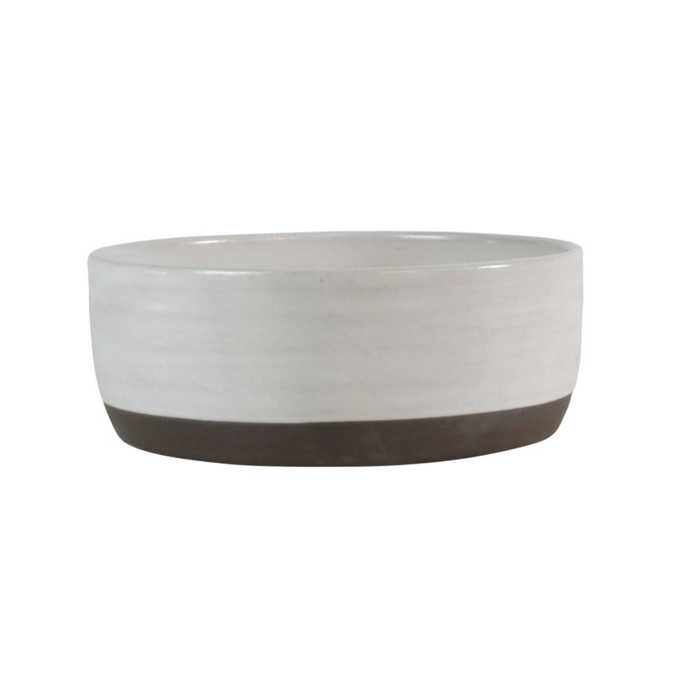 Liam Partial Glaze Ceramic Serving Bowls Set of 3 by HomArt - Image 4