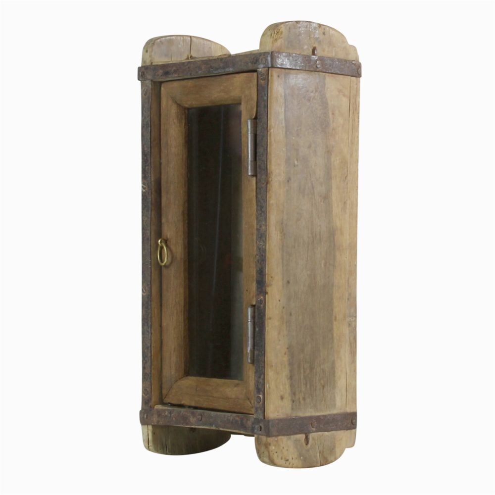 Indus Brick Mold Cabinet with Glass Door by HomArt - Image 3