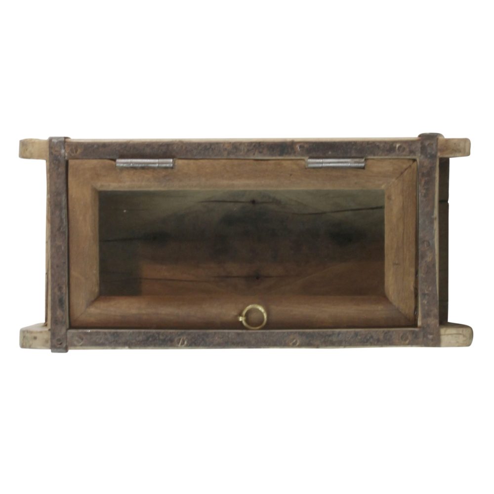 Indus Brick Mold Cabinet with Glass Door by HomArt - Image 6