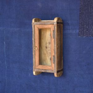 Indus Brick Mold Cabinet with Glass Door by HomArt