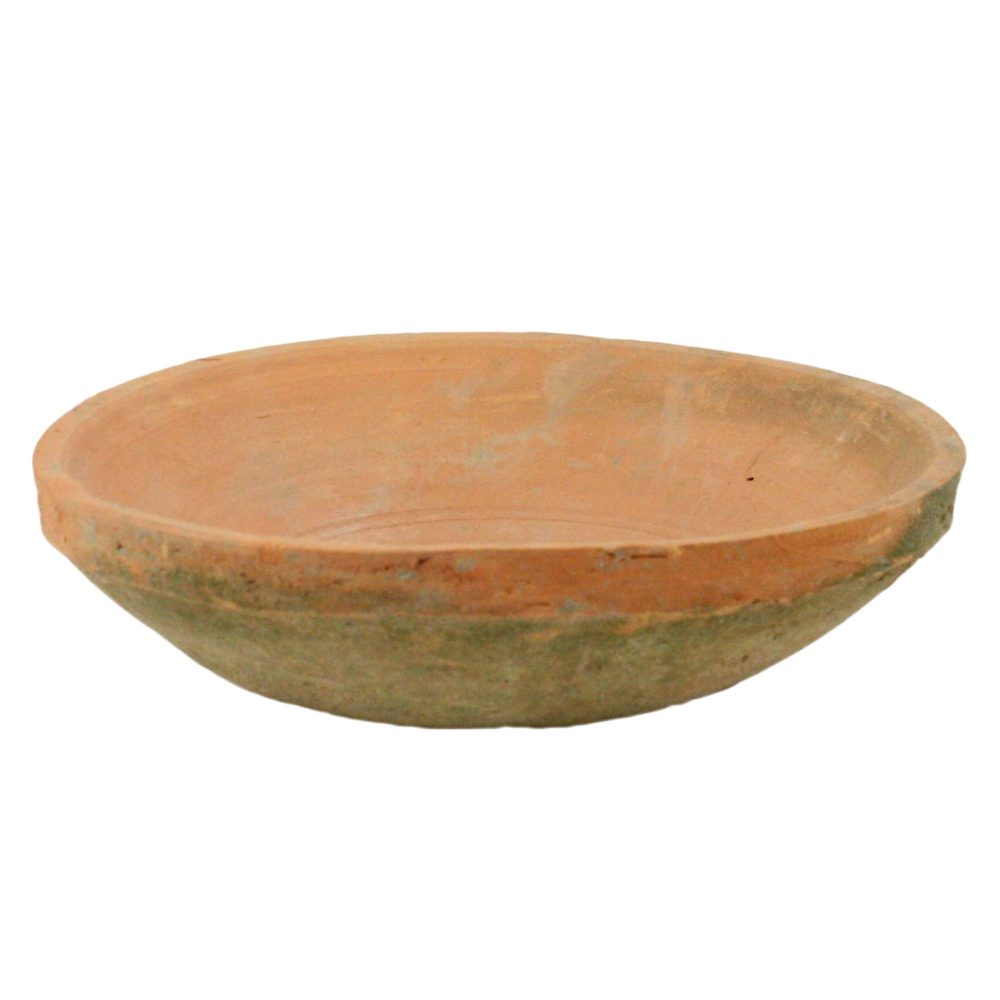 Small Antique Red Rustic Terra Cotta Bowl Set of 3 by HomArt
