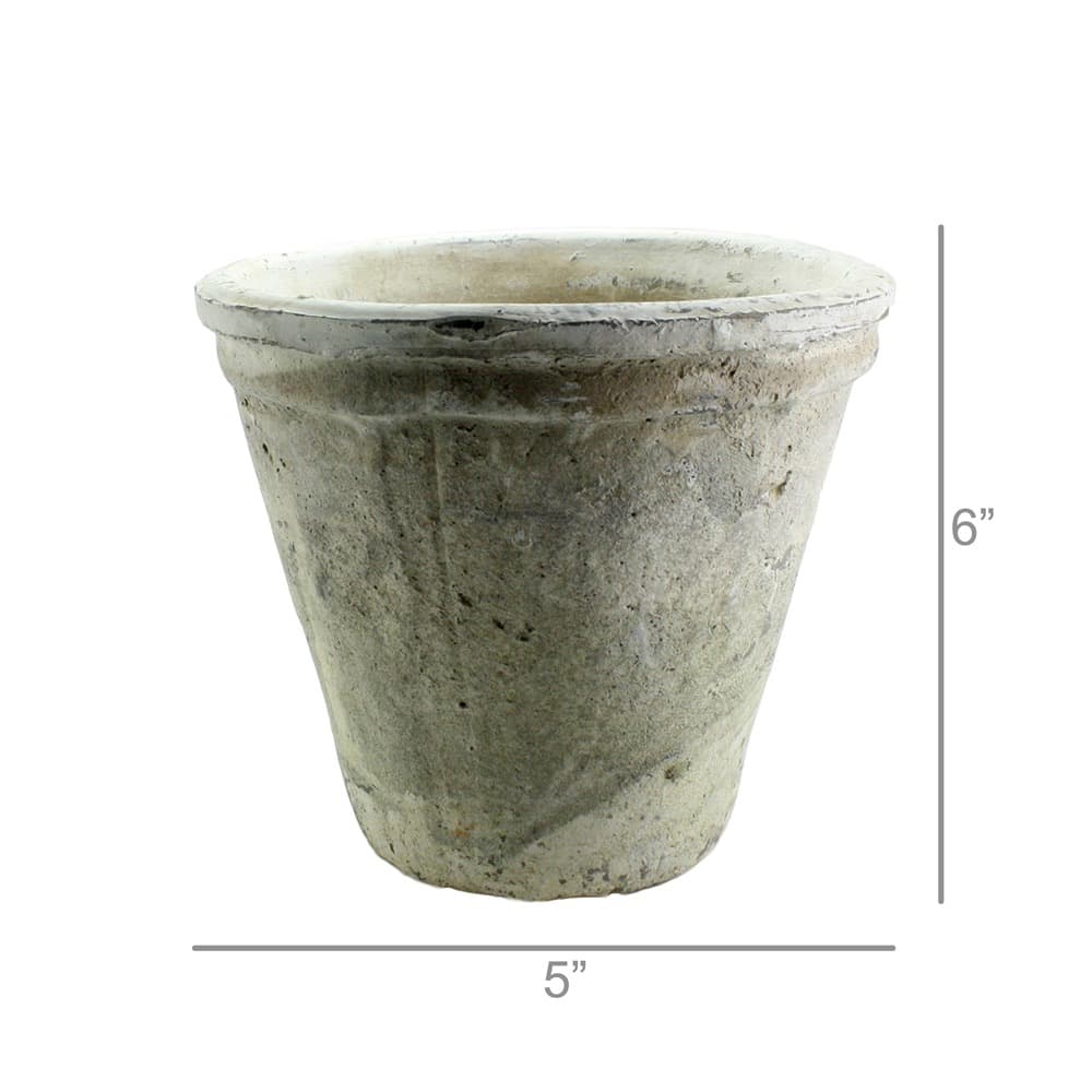 Small Whitestone Rustic Terra Cotta Short Tomato Pot Set of 2 - Image 3