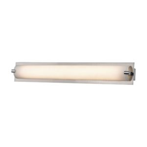 Small Piper 1 Light Vanity In Satin Nickel With Frosted Glass