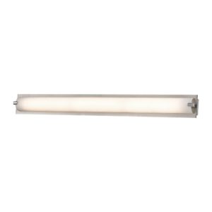 Medium Piper 1 Light Vanity In Satin Nickel With Frosted Glass