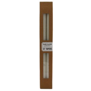 Ivory 12" Taper Candles Box of 8 by HomArt
