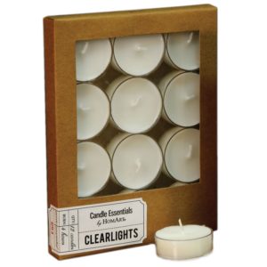 Ivory Clearlite Candles Box of 24 by HomArt