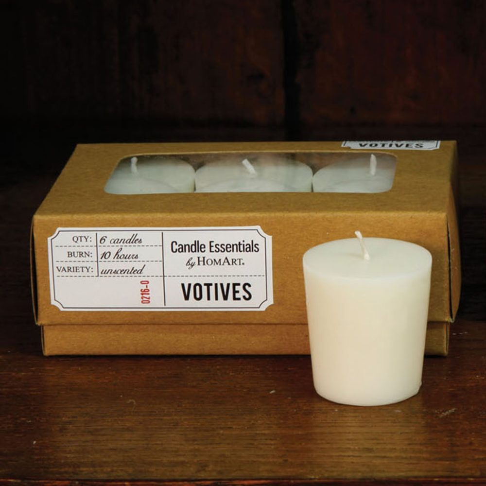 Ivory Votive Candles Box of 18 by HomArt - Image 2