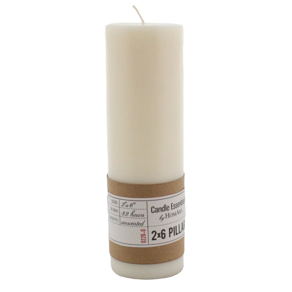 Ivory Pillar 2 x 6  Set of 3 by HomArt