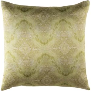 Leaf Green and Cream Kalos Pillow by Surya