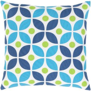 Bright Blue and Grass Green Miranda Pillow by Surya