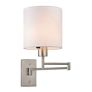 Carson 1-Light Swingarm Wall Sconce In Brushed Nickel by ELK