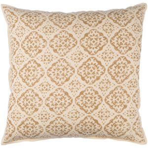 Beige and Camel d'Orsay Pillow by Elle Decor for Surya