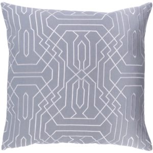 Neutral Gray and White Ridgewood Pillow by Surya