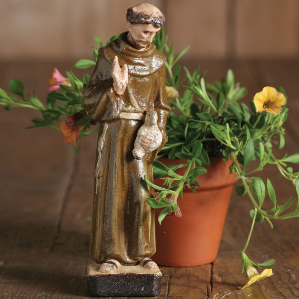 Cast Iron Saint Francis Sculpture by HomArt