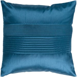 Aqua Solid Pleated Pillow by Surya