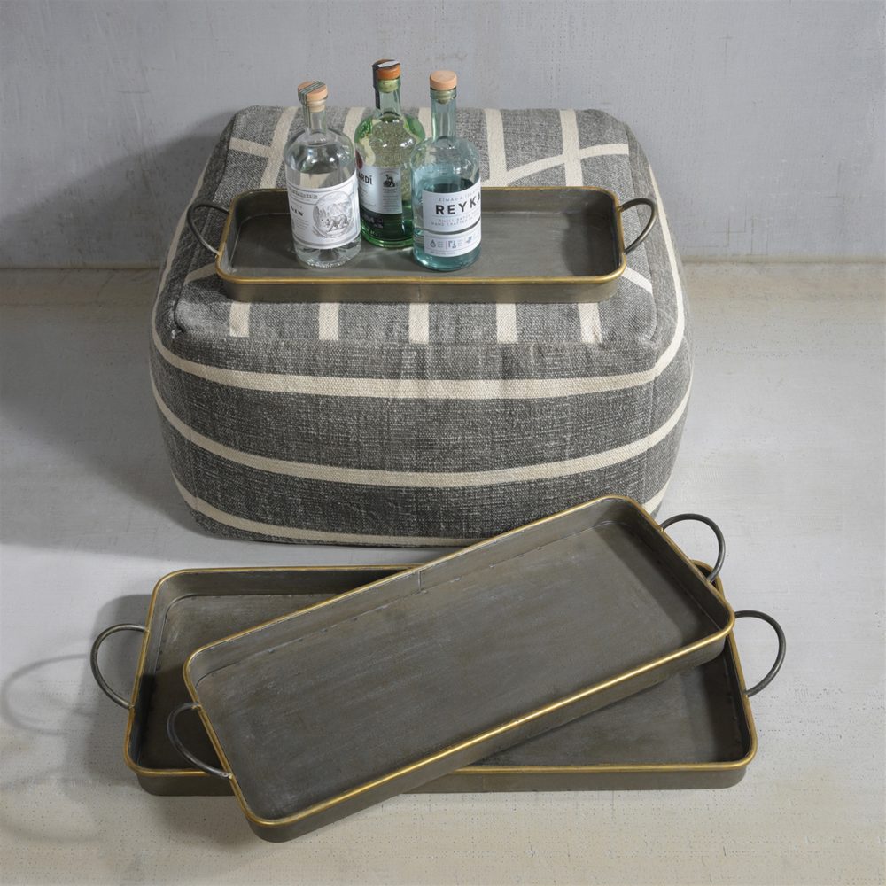 Archer Galvanized Trays Set of 3 by HomArt - Image 3
