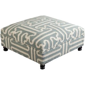 Sage and Beige Archive Ottoman by Surya