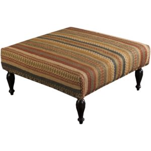 Tan and Rust Nicholson Ottoman by Surya